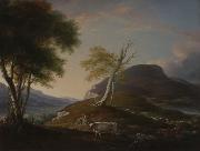 John Trumbull View on the West Mountain Near Hartford oil